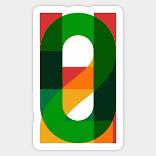 420 Colour Mix Typography (Rasta Colours) Sticker